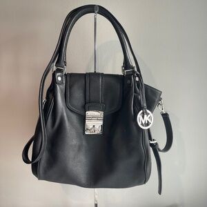MICHAEL Michael Kors Black Leather 2-Way Handbag - Preowned